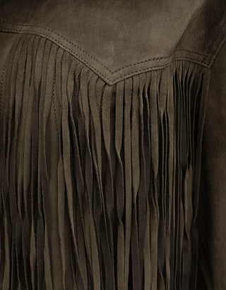 Veloursleder-Jacke Ginny mit Fransen