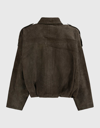 Oversize Veloursleder-Jacke Meghan