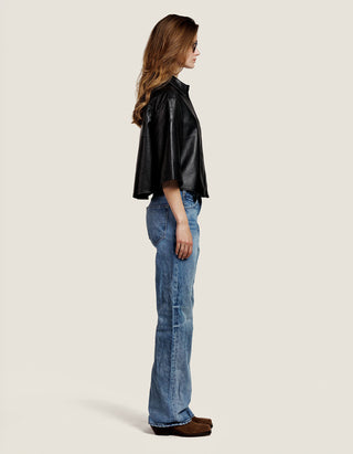Cropped Lederhemd Mila