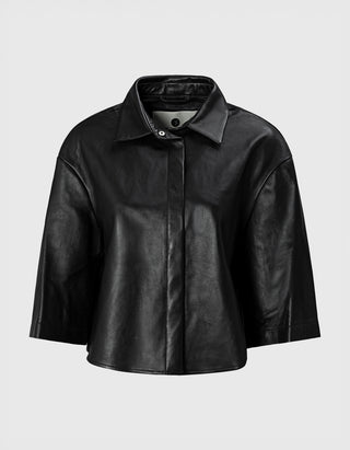 Cropped Lederhemd Mila