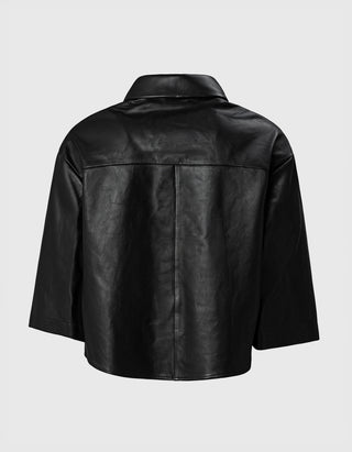 Cropped Lederhemd Mila