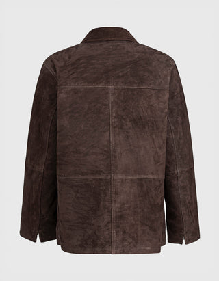 Veloursleder-Jacke Gabby mit Kordkragen