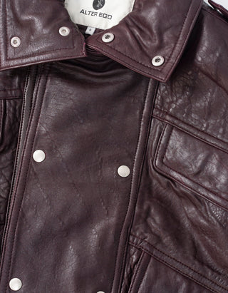 Bomber-Lederjacke Holly im Vintagelook