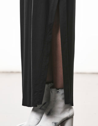 One-Shoulder Maxi-Kleid mit Seidenanteil