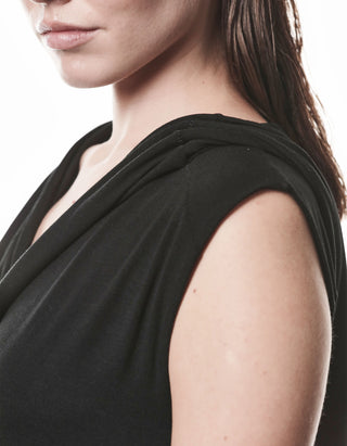 Mini-Hoody-Kleid in Wickel-Optik