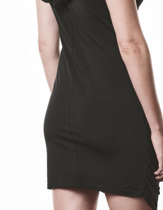 Mini-Hoody-Kleid in Wickel-Optik