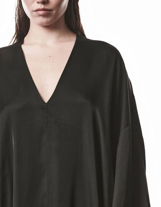Oversize Kaftan-Kleid mit Bindegürtel