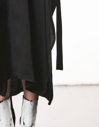 Oversize Kaftan-Kleid mit Bindegürtel