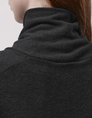 Oversize Fleece-Kleid mit Stehkragen