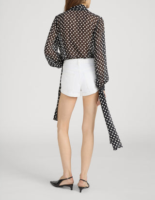 Gemusterte Seiden-Bluse the Polka Dot Nouvelle