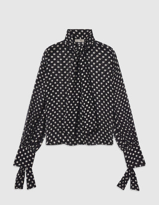 Gemusterte Seiden-Bluse the Polka Dot Nouvelle