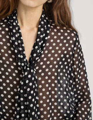 Gemusterte Seiden-Bluse the Polka Dot Nouvelle