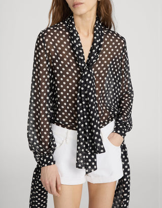 Gemusterte Seiden-Bluse the Polka Dot Nouvelle