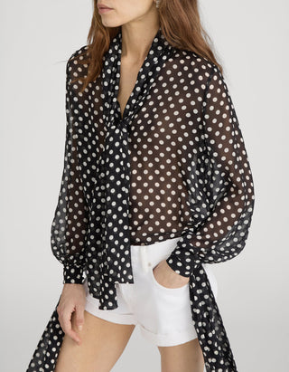 Gemusterte Seiden-Bluse the Polka Dot Nouvelle
