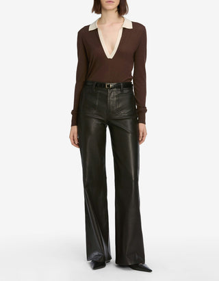 Wide-Leg Lammleder-Hose Le Slim Palazzo Modernist