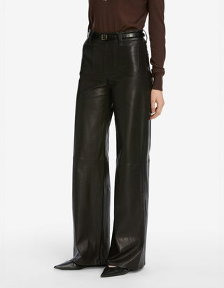 Wide-Leg Lammleder-Hose Le Slim Palazzo Modernist