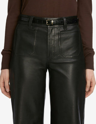 Wide-Leg Lammleder-Hose Le Slim Palazzo Modernist