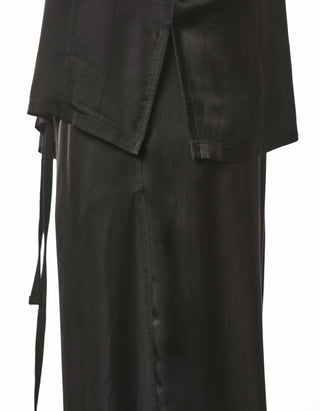 Loose-Fit Satin Blusen-Shirt