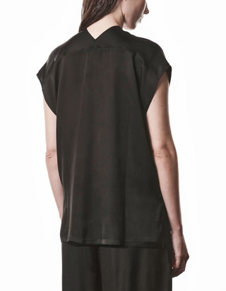 Loose-Fit Satin Blusen-Shirt