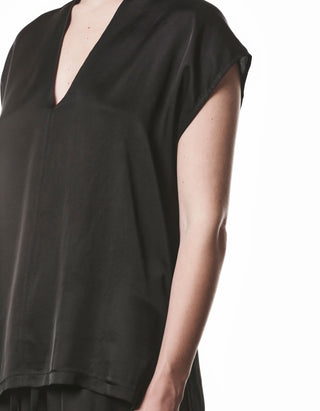 Loose-Fit Satin Blusen-Shirt