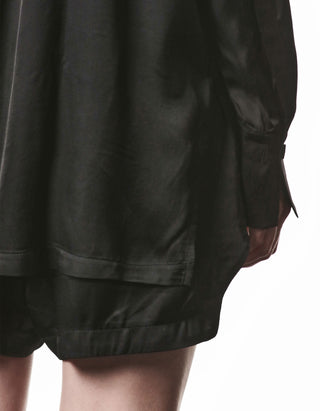 Oversize Satin-Bluse