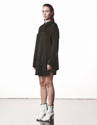 Oversize Satin-Bluse