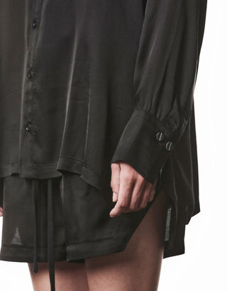 Oversize Satin-Bluse