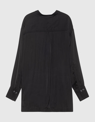 Oversize Satin-Bluse