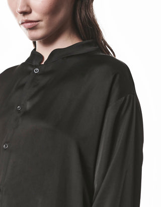Oversize Satin-Bluse