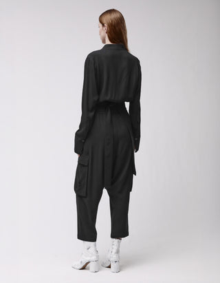 Wickelbluse mit Bindedetail