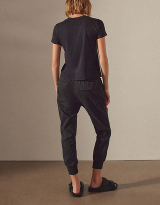 Cropped Hose Mixed Media mit elastischem Bund