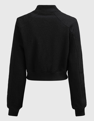 Woll-Blouson-Jacke mit Brusttaschen