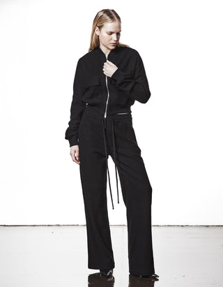 Woll-Blouson-Jacke mit Brusttaschen