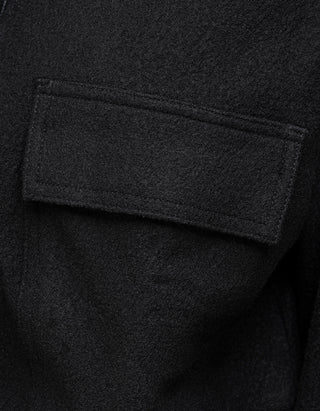 Woll-Blouson-Jacke mit Brusttaschen