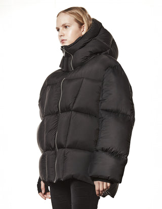 Oversize Puffer-Jacke mit Kapuze