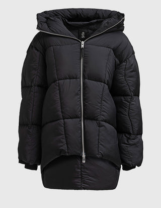 Oversize Puffer-Jacke mit Kapuze