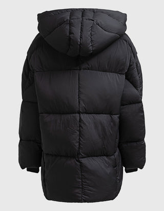 Oversize Puffer-Jacke mit Kapuze