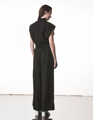 Cropped Leinen-Weste