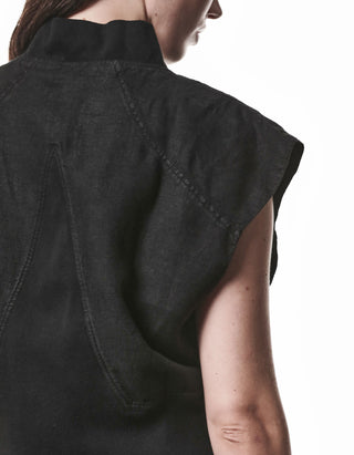 Cropped Leinen-Weste