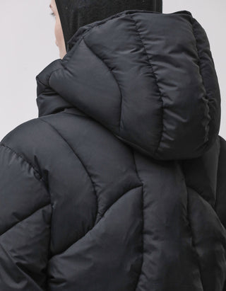 Wattierte Steppjacke mit Kapuze