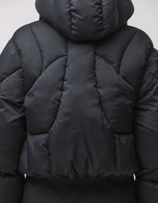 Wattierte Steppjacke mit Kapuze