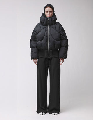 Wattierte Steppjacke mit Kapuze