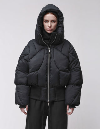 Wattierte Steppjacke mit Kapuze