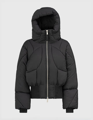 Wattierte Steppjacke mit Kapuze
