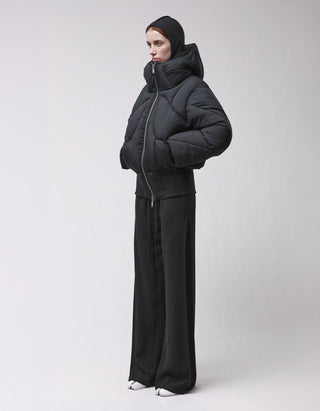 Wattierte Steppjacke mit Kapuze