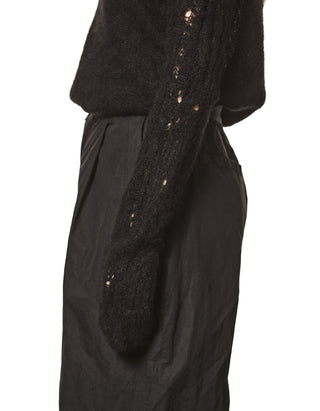 Alpaka-Mix Pullover mit Destroyed-Details