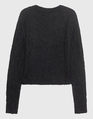 Alpaka-Mix Pullover mit Destroyed-Details