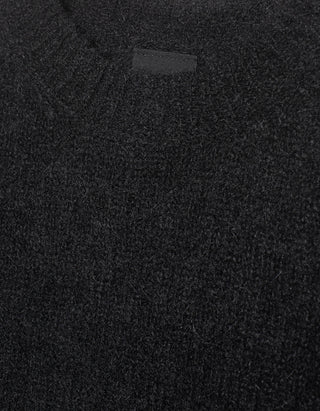 Alpaka-Mix Pullover mit Destroyed-Details