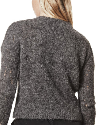 Alpaka-Mix Pullover mit Destroyed-Details