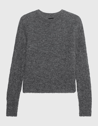 Alpaka-Mix Pullover mit Destroyed-Details